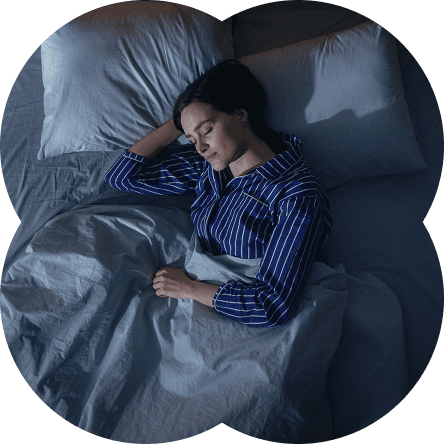 Person sleeping peacefully