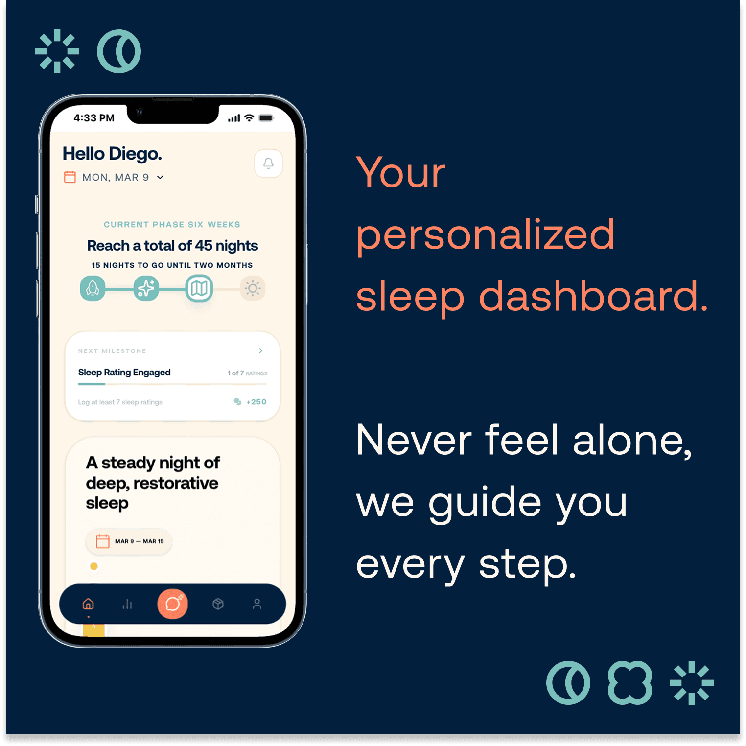 See your progress every morning.